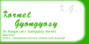 kornel gyongyosy business card