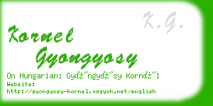 kornel gyongyosy business card